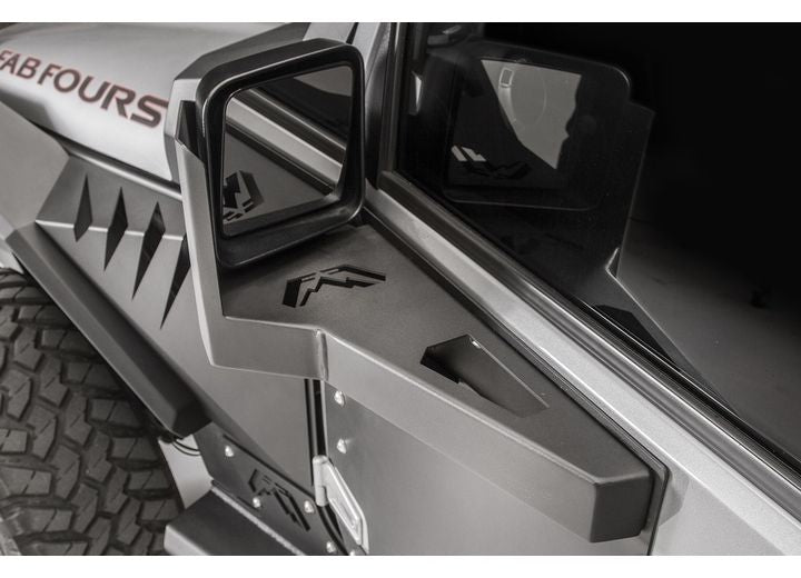 07-18 JEEP JK FRONT DOOR SKIN MIRROR PROTECTOR BARE STEEL