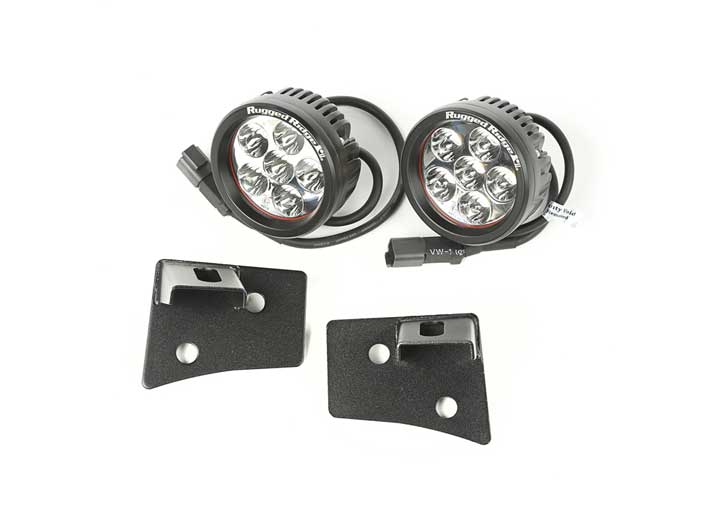 WINDSHIELD BRKT LED KIT, TEXT. BLK, RD., 07-15 JK