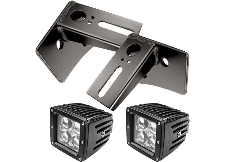 ORACLE JEEP JK LOWER WINDSHIELD MOUNT BRACKETS + LIGHTS COMBO