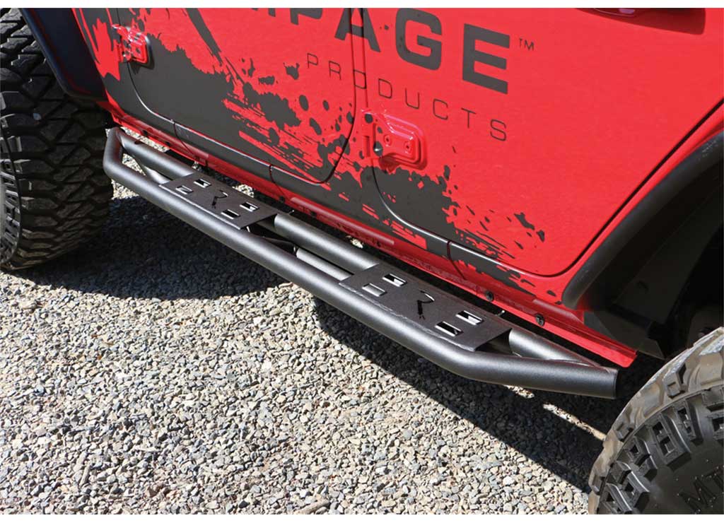 18-25 WRANGLER 4 DOOR TRAILCRAWLER STEP NERF BARS STEEL BLACK