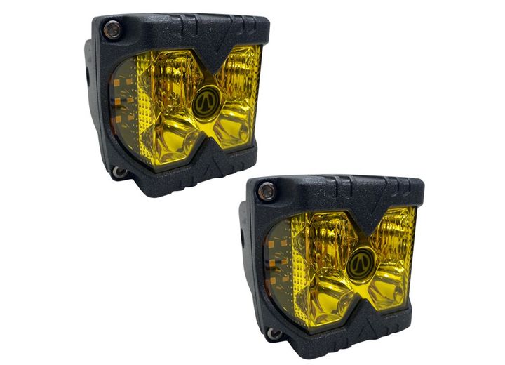 40-WATT LED AUXILIARY CUBE LIGHT W/AMBER SIDE STROBE-PROFESSION GRADE W/AMBER FO