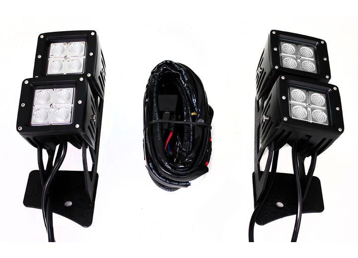4 X 12W CREE SQUARE CUBE LIGHT + L14 JEEP JK 07-13 BRACKET