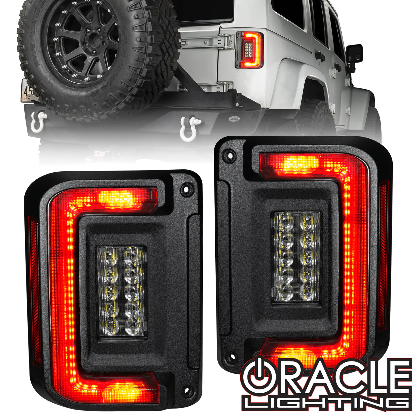 ORACLE LIGHTING FLUSH MOUNT LED TAIL LIGHTS FOR 2007-2017 JEEP WRANGLER JK