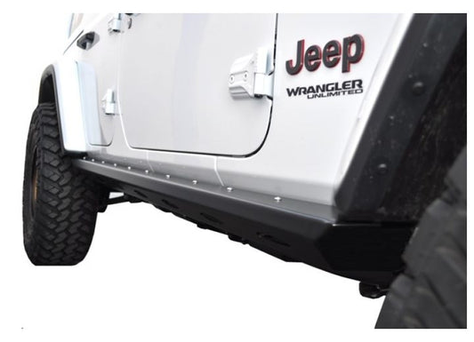 EVO MFG JLU BOMBER ROCKERS, 4 DOOR, BARE STEEL