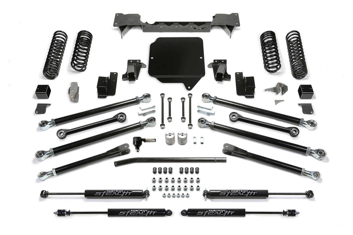 Fabtech 3 in Crawler Lift with Stealth Shocks for Jeep Wrangler JL Unlimited 4-Door (2018-2024)