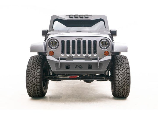 07-18 WRANGLER STUBBY BUMPER WITH NO GUARD MATTE BLACK