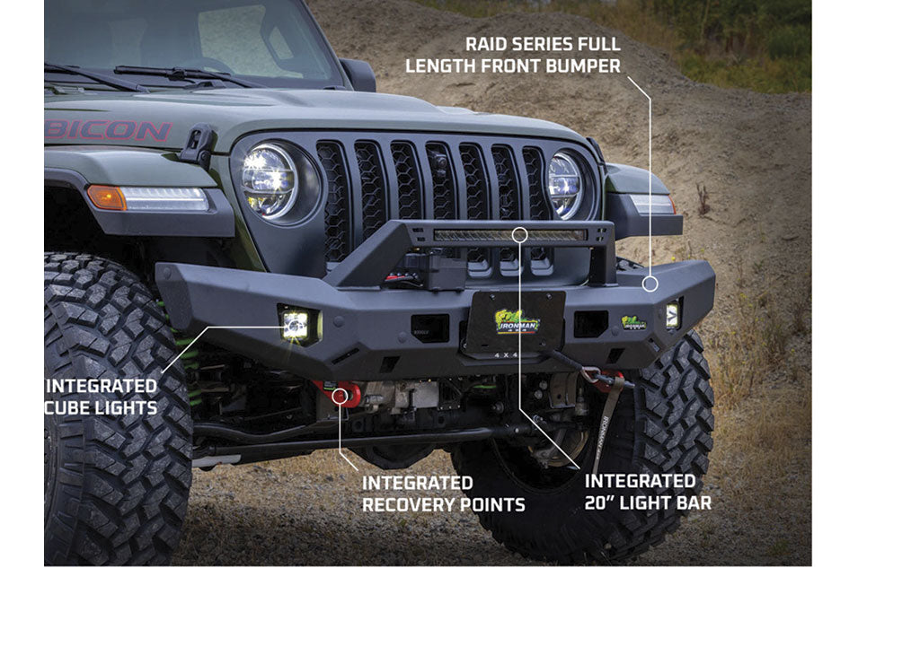 07-17 WRANGLER JK RAID SERIES FULL LENGTH FRONT BUMPER KIT