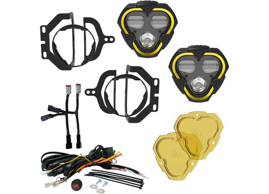 18-C WRANGLER/20-C GLADIATOR LED DM SAE FOG 2 LIGHT MASTER KIT BLACK