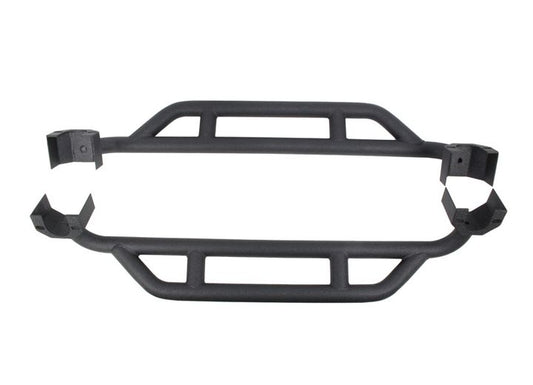 07-16 JK ROCK SLIDER WITH 2 TUBES STEEL TEXTURED BLACK POWDER COAT 2 DOOR