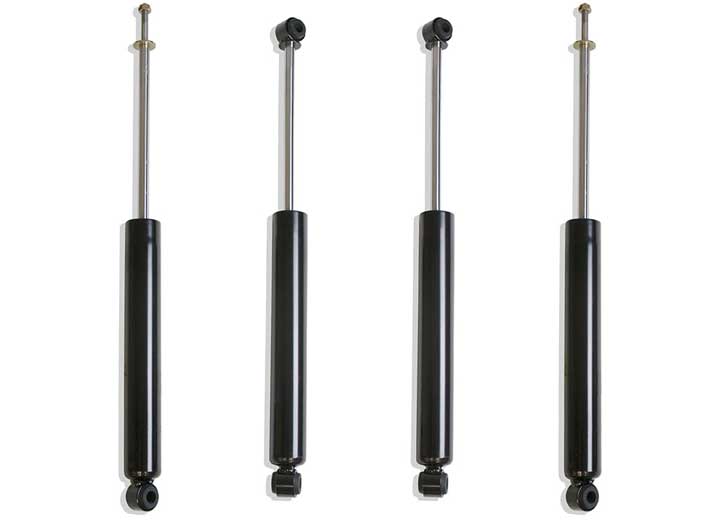 07-18 WRANGLER 2/4WD FRONT/REAR STEEL TWIN TUBE 3IN LIFT MAX TRAC SHOCK(4PC)S-Black