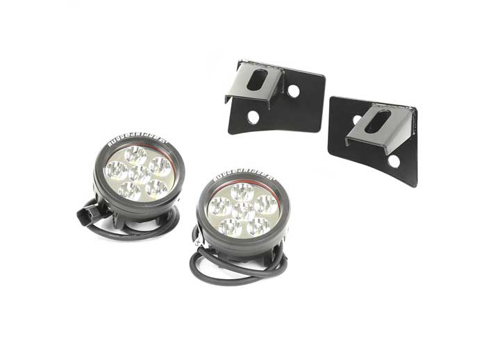 07-16 WRANGLER WINDSHIELD BRACKET LED LIGHT KIT,ROUND