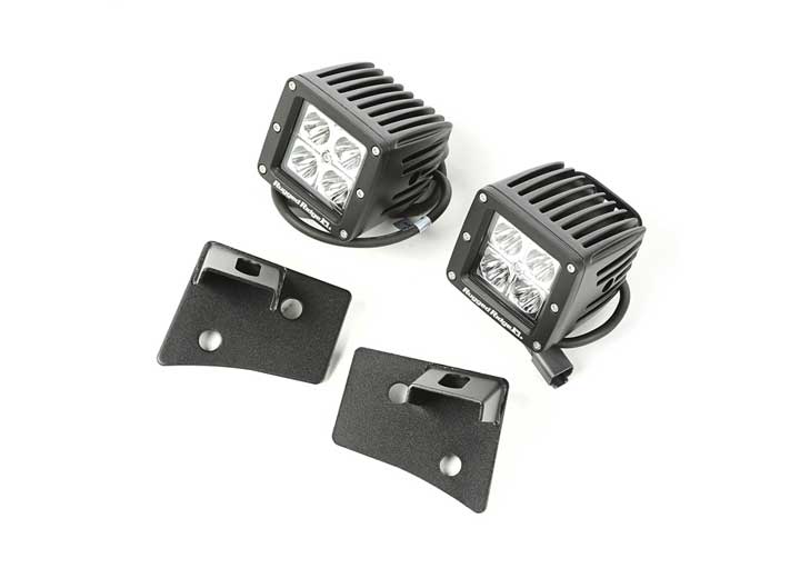 WINDSHIELD BRKT LED KIT, TEXT. BLK, SQ., 07-15 JK