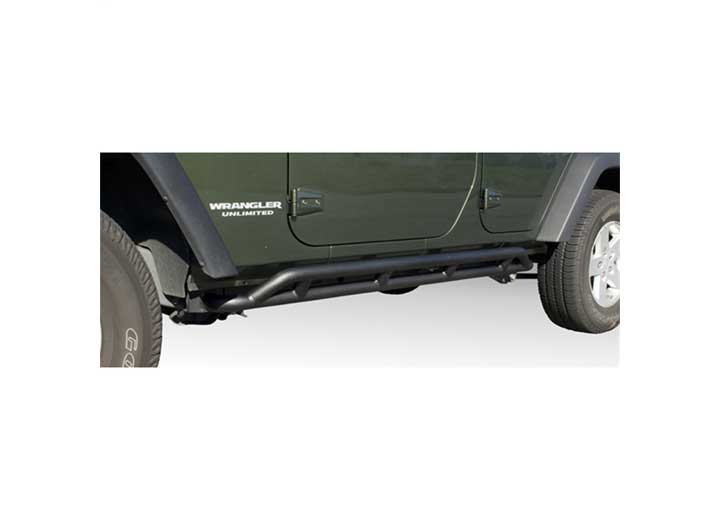 RRC ROCKER GUARDS, 07-16 JEEP WRANGLER(JK) 4DR,BLACK