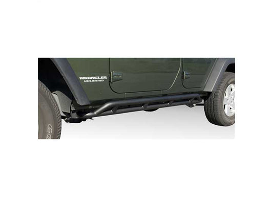 RRC ROCKER GUARDS, 07-16 JEEP WRANGLER(JK) 4DR,BLACK
