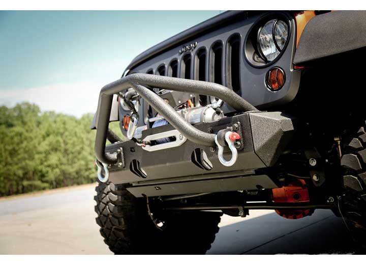 76-16 WRANGLER, DOUBLE X STRIKER BAR, BLACK- FITS XHD BUMPERS