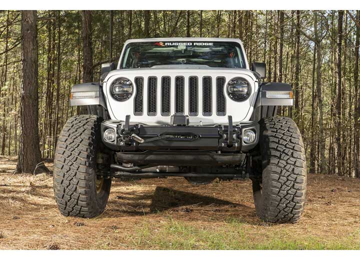 ARCUS FRONT BUMPER SET, W/TRAY & HOOKS; 18-19 JL/JT