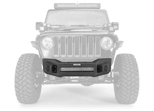 07-C WRANGLER/20-C GLADIATOR ROCKLINE FRONT STUBBY BUMPER BLACK POWDERCOAT FINISH