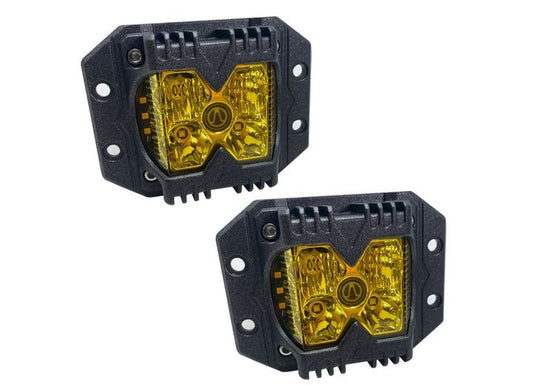 40-WATT LED AUXILIARY FLUSH MOUNT LIGHT WITH AMBER SIDE STROBE