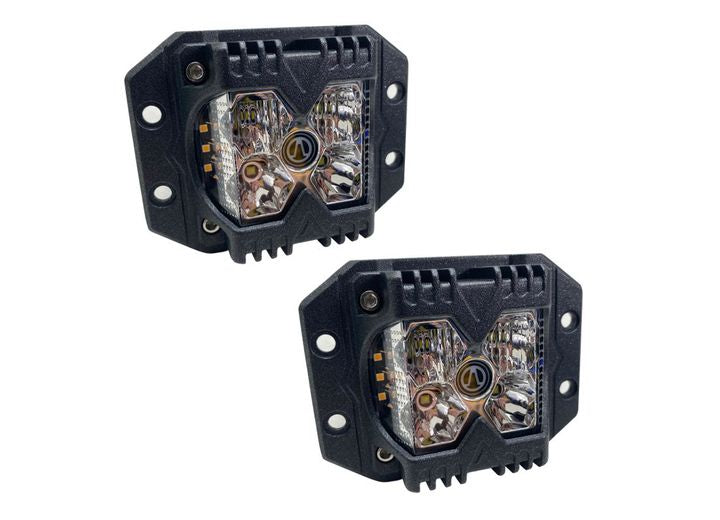 40-WATT LED AUXILIARY FLUSH MOUNT LIGHT W/AMBER SIDE STROBE-PROFESSION GRADE W/C