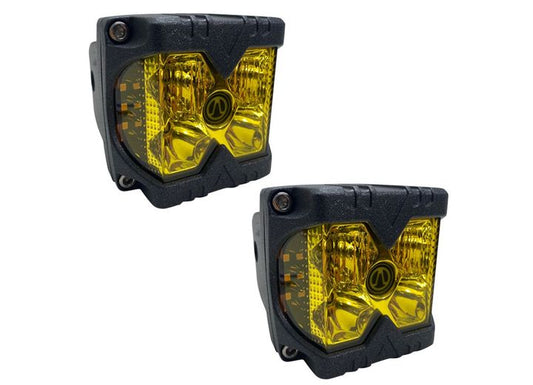 40-WATT LED AUXILIARY CUBE LIGHT W/AMBER SIDE STROBE-PROFESSION GRADE W/AMBER FO