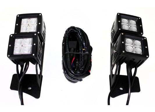 4 X 12W CREE SQUARE CUBE  LIGHT + L14 JEEP JK 07-13 BRACKET