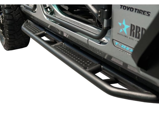 18-C WRANGLER JL UNLIMITED 4-DOOR ROCKER ARMOR STEP FINE TEXTURED BLACK