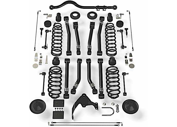 07-18 WRANGLER 4DR 4IN LIFT KIT W/8 ALPINE FLEXARMS & TRACK BAR