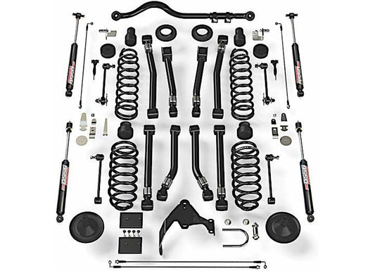 JKU 4-DOOR 4" LIFT KIT W/ 8 ALPINE FLEXARMS, TRACK BAR & VSS 9550 SHOCKS