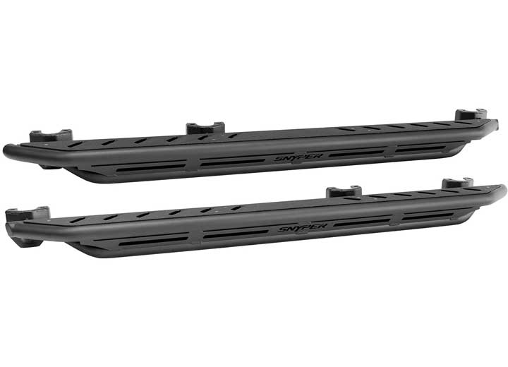07-18 WRANGLER UNLIMITED TEXTURED BLACK TRIPLE TUBE ROCK RAILS