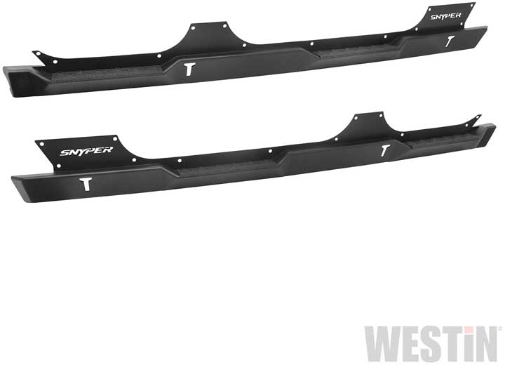 Westin Textured Black Rock Slider Steps — Jeep Wrangler JK Unlimited 4-Door (2007-2018)