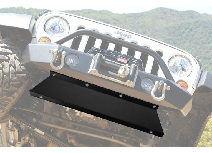 07-18 WRANGLER  SHORTY BOLT ON SKID PLATE BLACK POWDER COATED