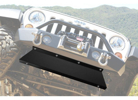 07-18 WRANGLER  SHORTY BOLT ON SKID PLATE BLACK POWDER COATED